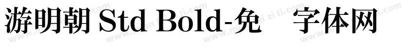 游明朝 Std Bold字体转换